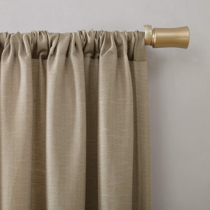 Semi-Sheer Rod Pocket Curtain Panel 54 X95 Taupe 1-Piece