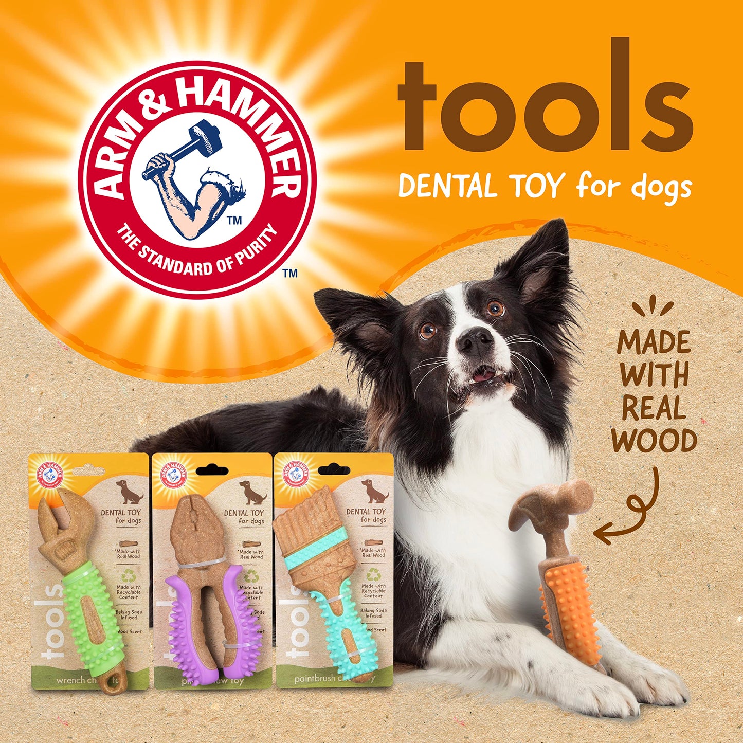 Wood Blend Pliers Chew Toy for Dogs