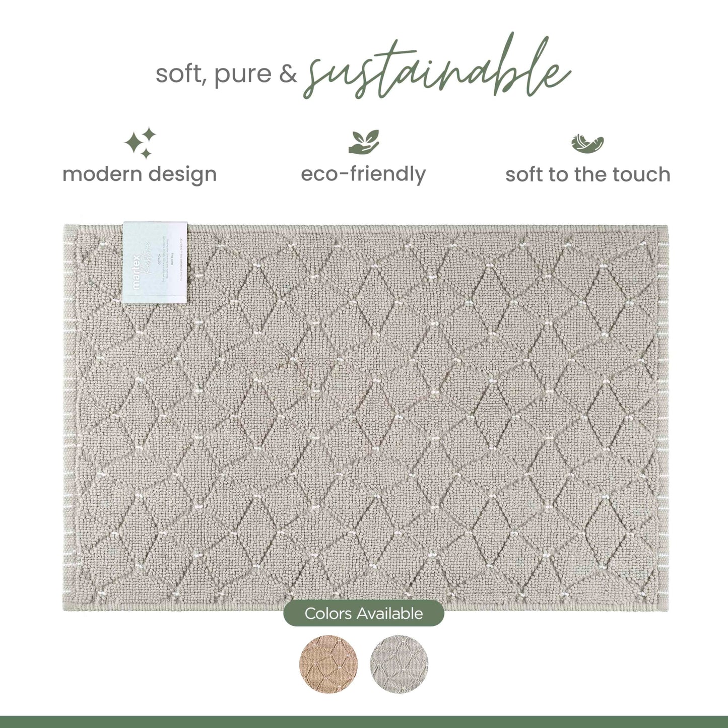 Martex Restore Geometric Bath Rug