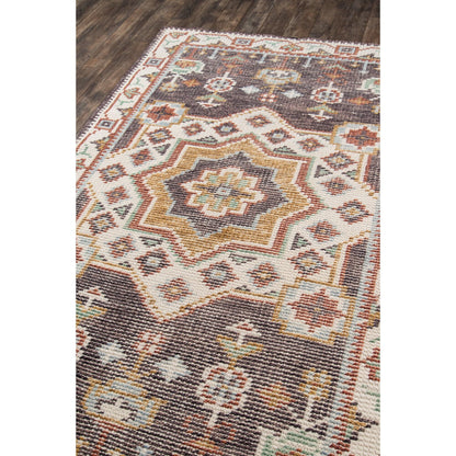 Momeni Ophelia Medallion Hand Knotted Brown Area Rug 5' X 8'