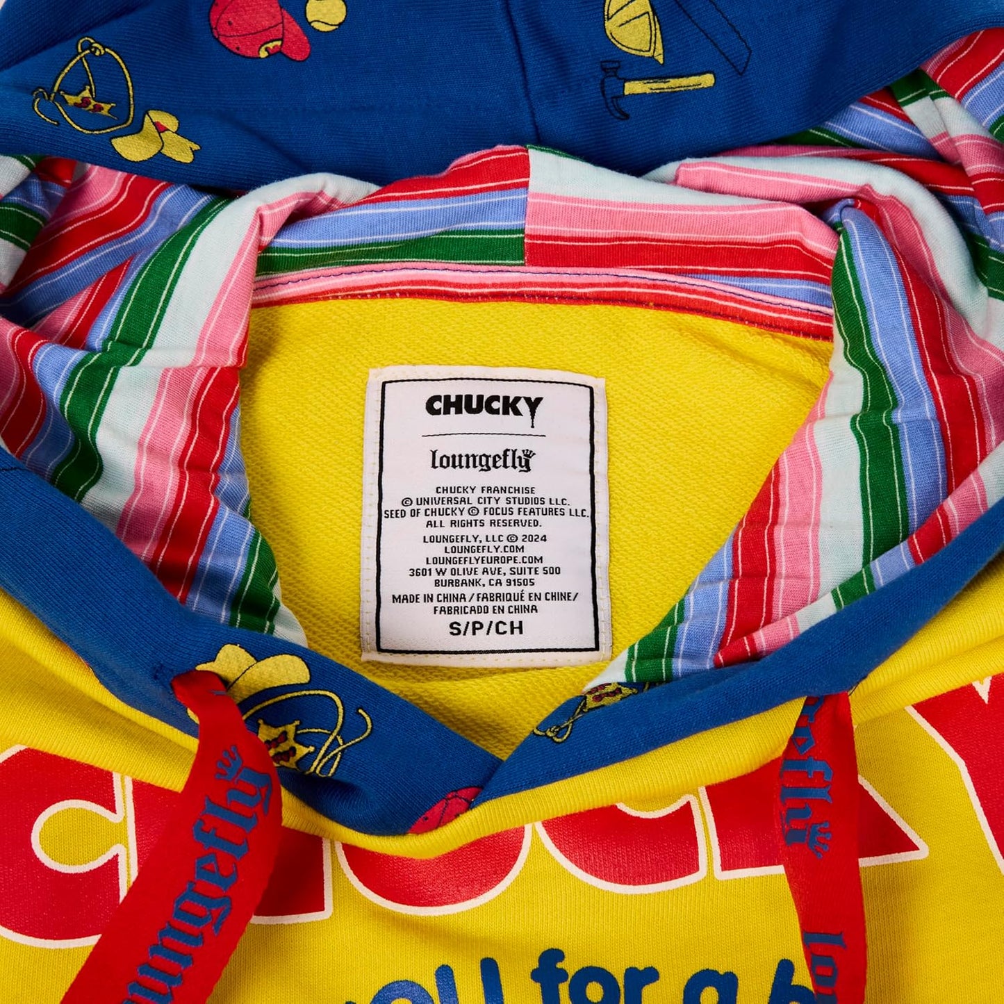 Loungefly Universal Childs Play Chucky Hooded Sweatshirt *Sizes in Listing*