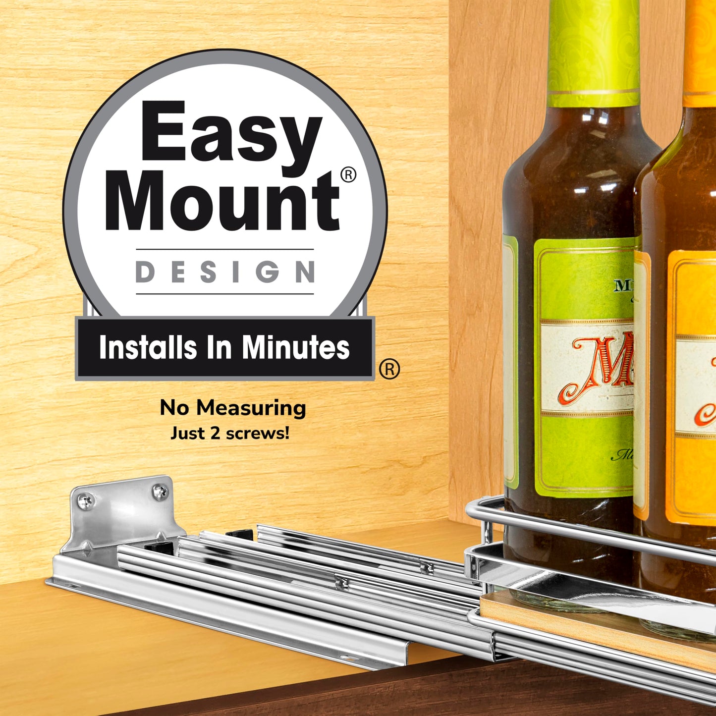 Elite Pull Out Spice Rack Organizer for Cabinet, 4-1/4 in.