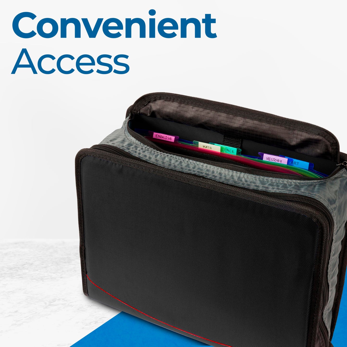 Case-it Mighty Zip Tab School Zipper Binder