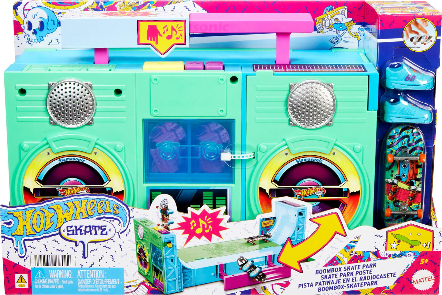 Hot Wheels Skate Boombox Skate Park Playset