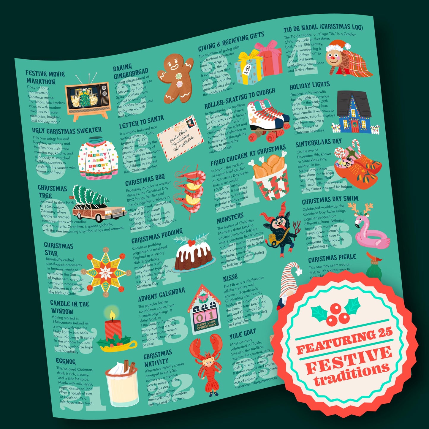Ridley’s Games Christmas Countdown 1000‑Piece Circular Puzzle