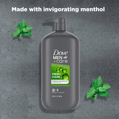 Dove Men+Care Fresh & Clean 2-in-1 Shampoo & Conditioner 31 oz