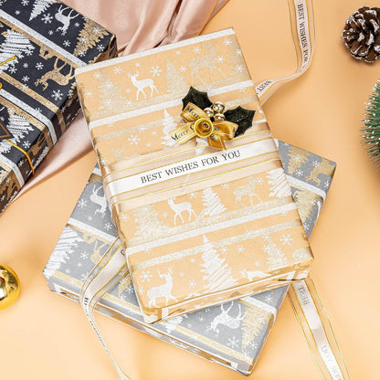 Christmas Wrapping Paper, 3 Mini Rolls