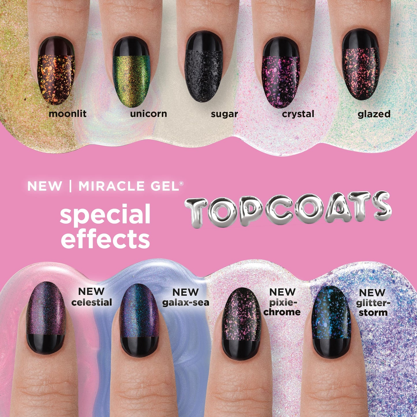 Miracle Gel Top Coat Nail Polish Pixie Chrome