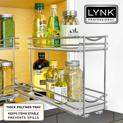 Slide Out Spice Rack Pull Out Cabinet Organizer 4-1/4 in.