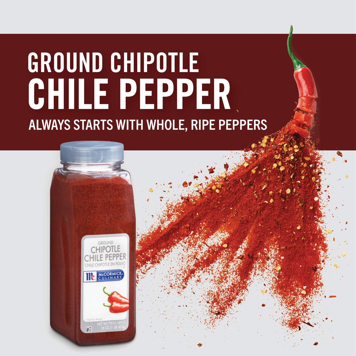 McCormick Culinary Ground Chipotle Chile Pepper, 16 oz (BB Jan 22 2027)