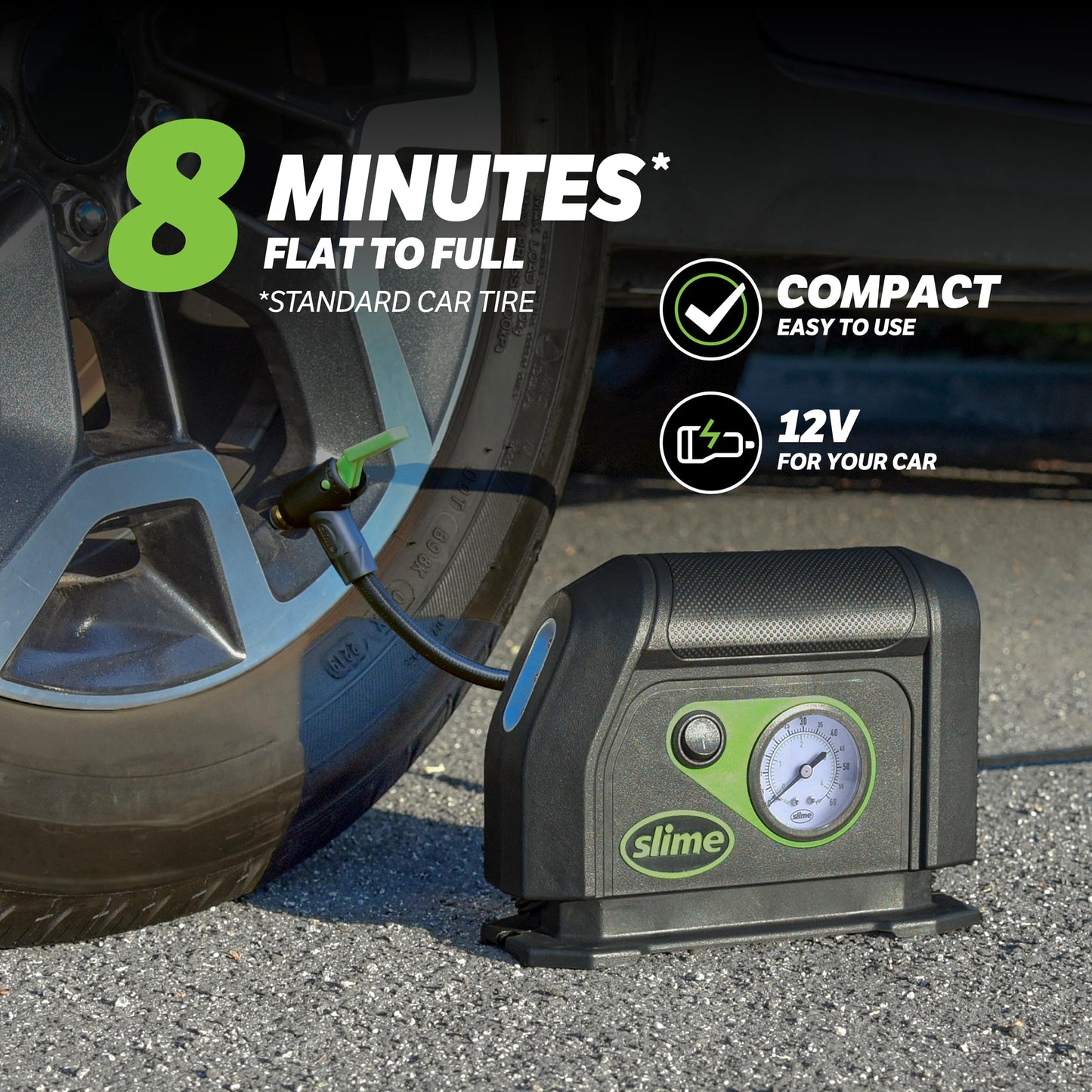 Portable Car Air Compressor 12V Power Adapter (Open Box)