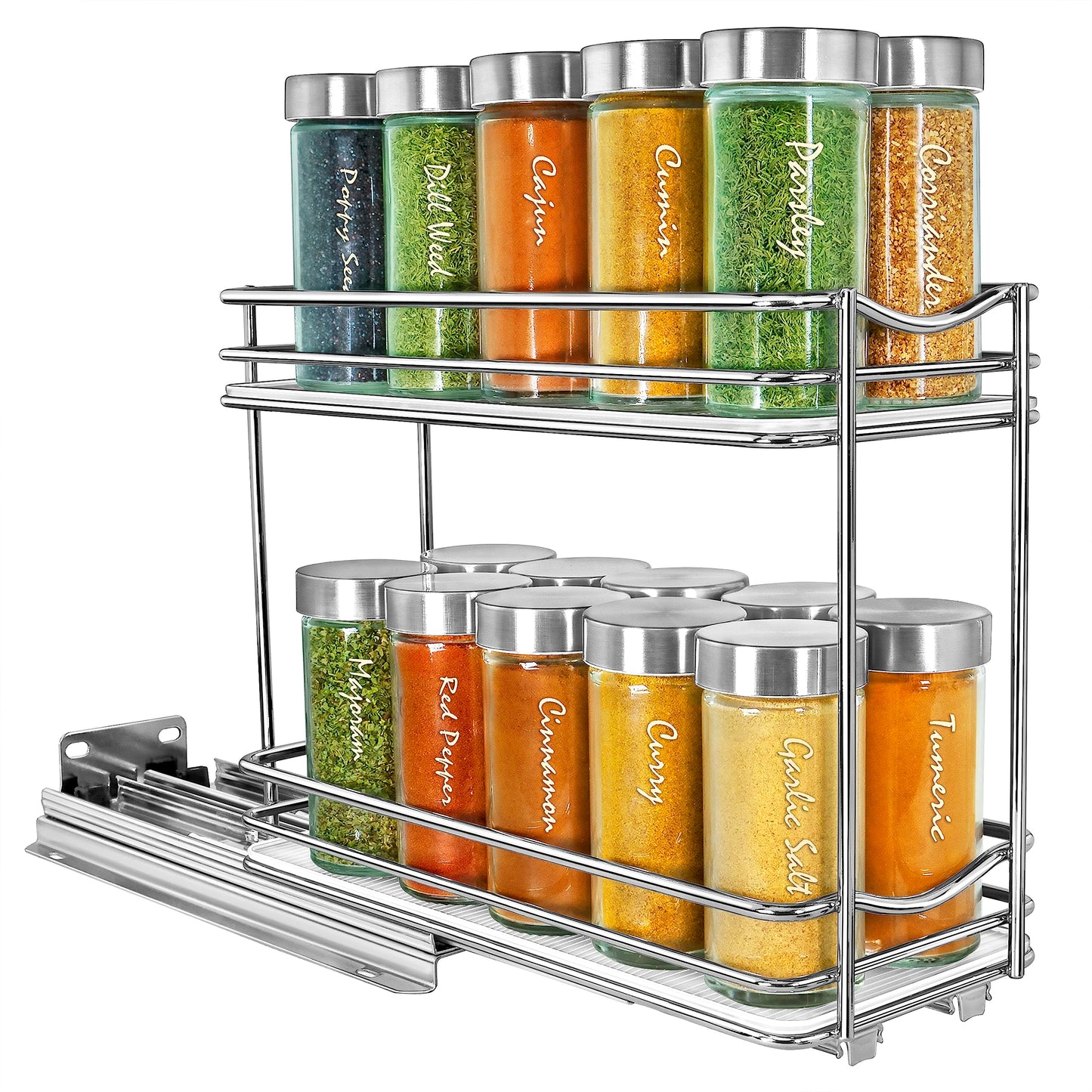 Slide Out Spice Rack Pull Out Cabinet Organizer 4-1/4 in.