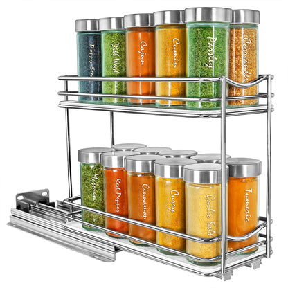 Slide Out Spice Rack Pull Out Cabinet Organizer 4-1/4 in.
