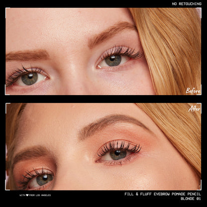 NYX PROFESSIONAL Fill & Fluff Eyebrow Pomade Pencil, Blonde