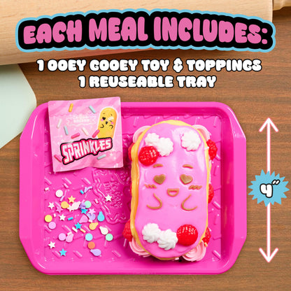Just Play Ooey Gooey Le Goo Bakery Goo La La Éclair Set with Toppings, Super Soft and Squishy Play Food, Fidget and Sensory Toy for Kids, Girls, Boys, Ages 3 and Up