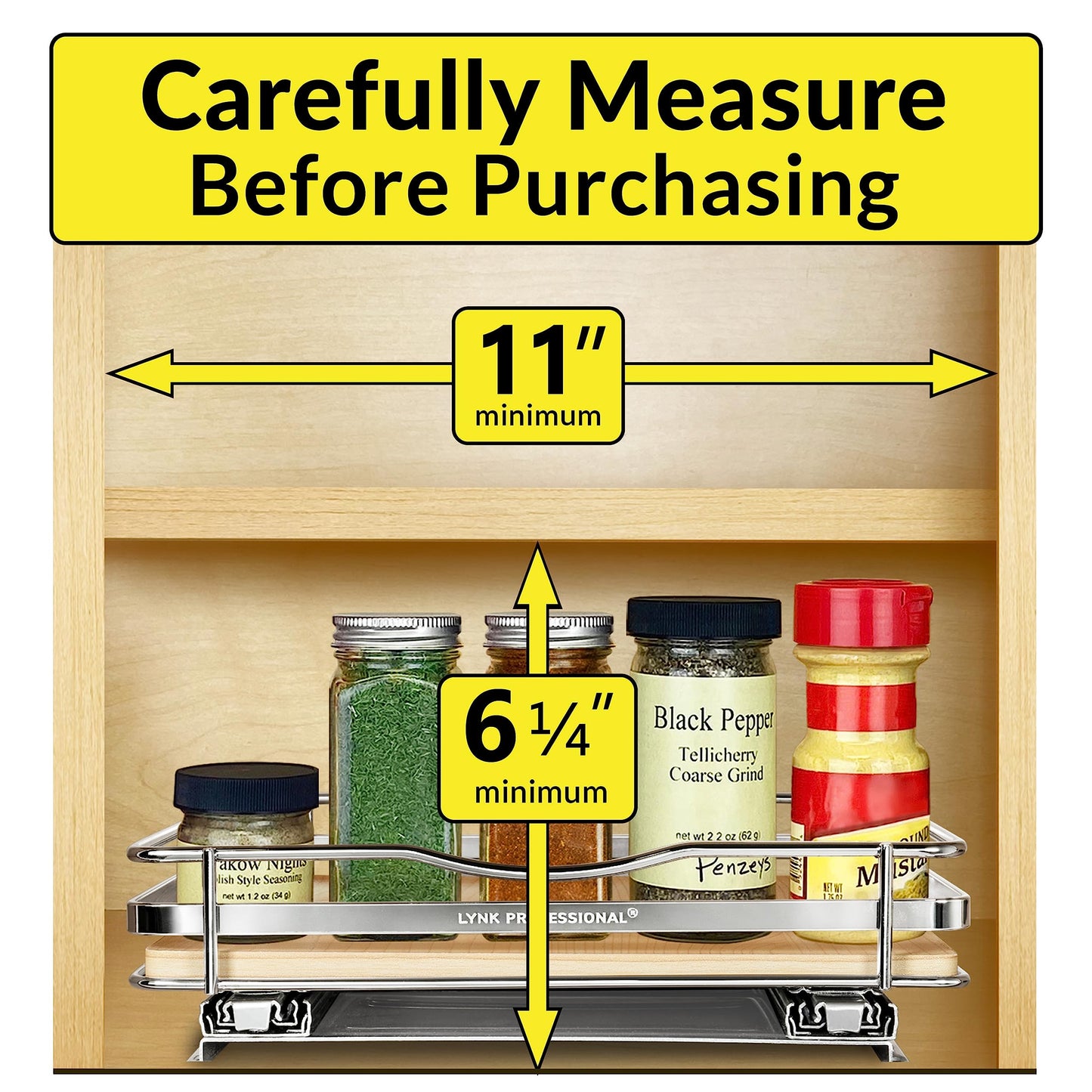 Elite Pull Out Spice Rack Organizer for Cabinet,10-1/4 in.
