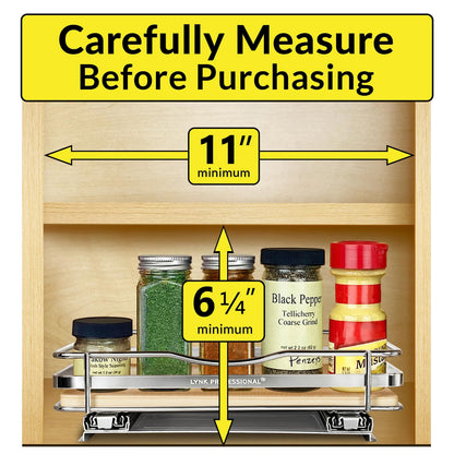 Elite Pull Out Spice Rack Organizer for Cabinet,10-1/4 in.