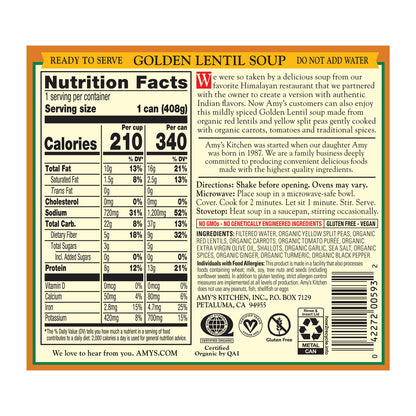 Amys Soup Lentil Golden (BB 02/2027)
