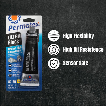 Permatex Ultra Black Gasket Maker 3.35 oz
