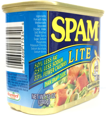 SPAM Lite, 12-Ounce Cans (Pack of 12) (BB Aug 2028)