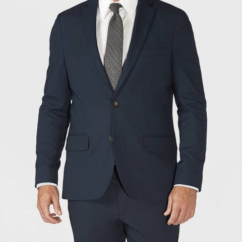 Haggar H26 Men's Tailored Fit Stretch Suit Jacket - Blue **SIZE 36R**