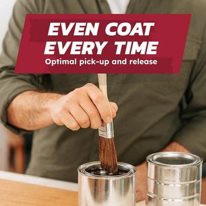 Linzer 2 Inch Polyurethane Finishes Flat Paint Brush; Ultra-Smooth Finish