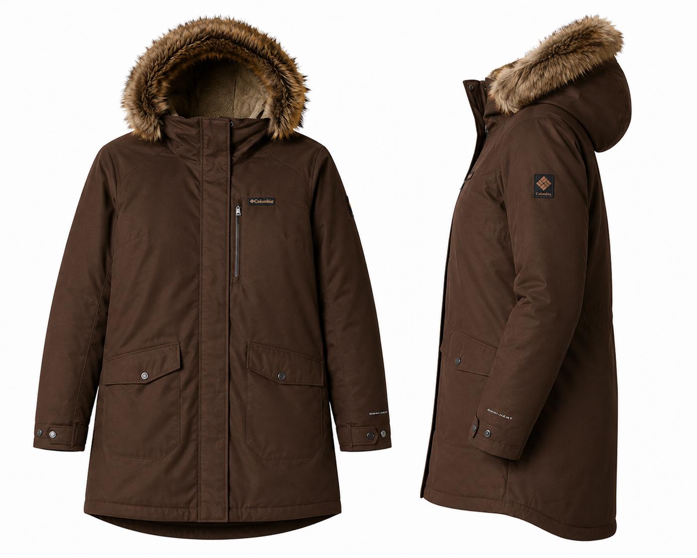 Columbia Women's Omni-Heat Parka – Brown – 2XL