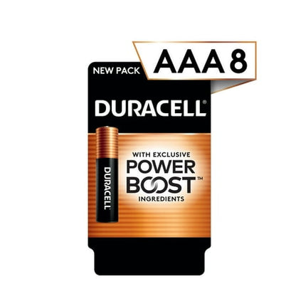 Duracell PowerBoost AAA Batteries, 8 Pack *Damaged Box*