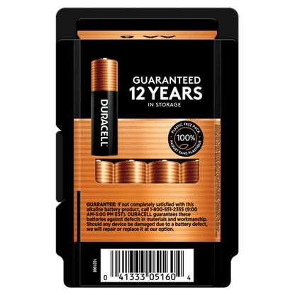 Duracell Coppertop AA Alkaline Batteries 8 Pack *Damaged Box*