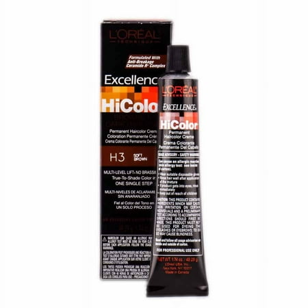 L'Oreal Excellence HiColor H3 Soft Brown, 1.74 oz