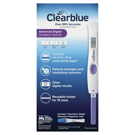 Clearblue Advanced Digital Ovulation Test Kit, 16 Ct *Damaged Packaging* *Exp 4/19/27*