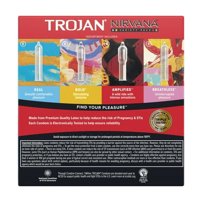 Trojan Nirvana Collection Variety Pack Condoms - 24 count *Exp 2026/07/01* *Damaged Box*