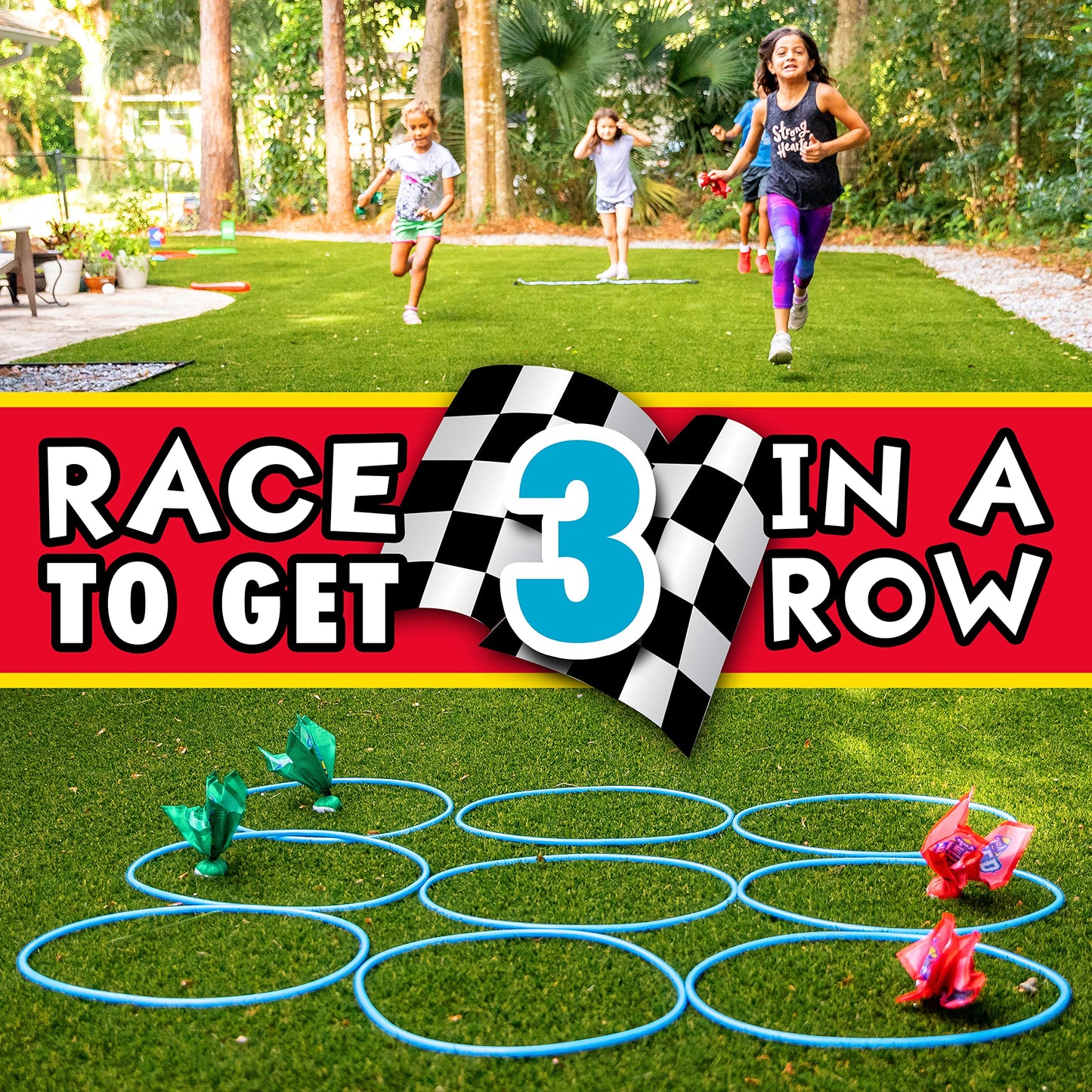 Franklin Field Day Deluxe Tic Tac Toe Racing for Kids and Adults