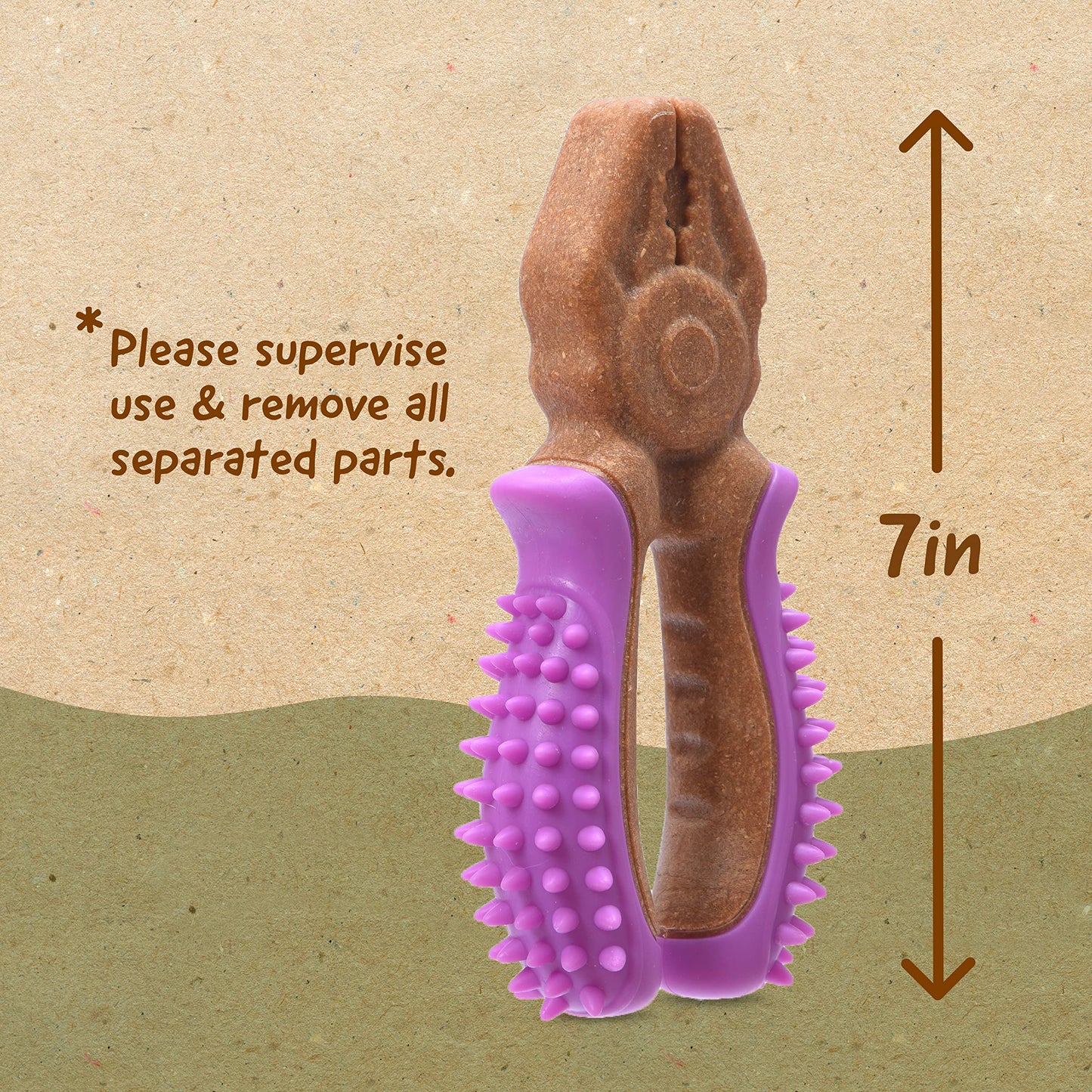 Wood Blend Pliers Chew Toy for Dogs