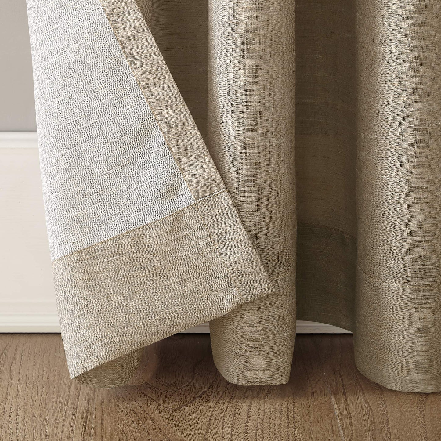 Semi-Sheer Rod Pocket Curtain Panel 54 X95 Taupe 1-Piece