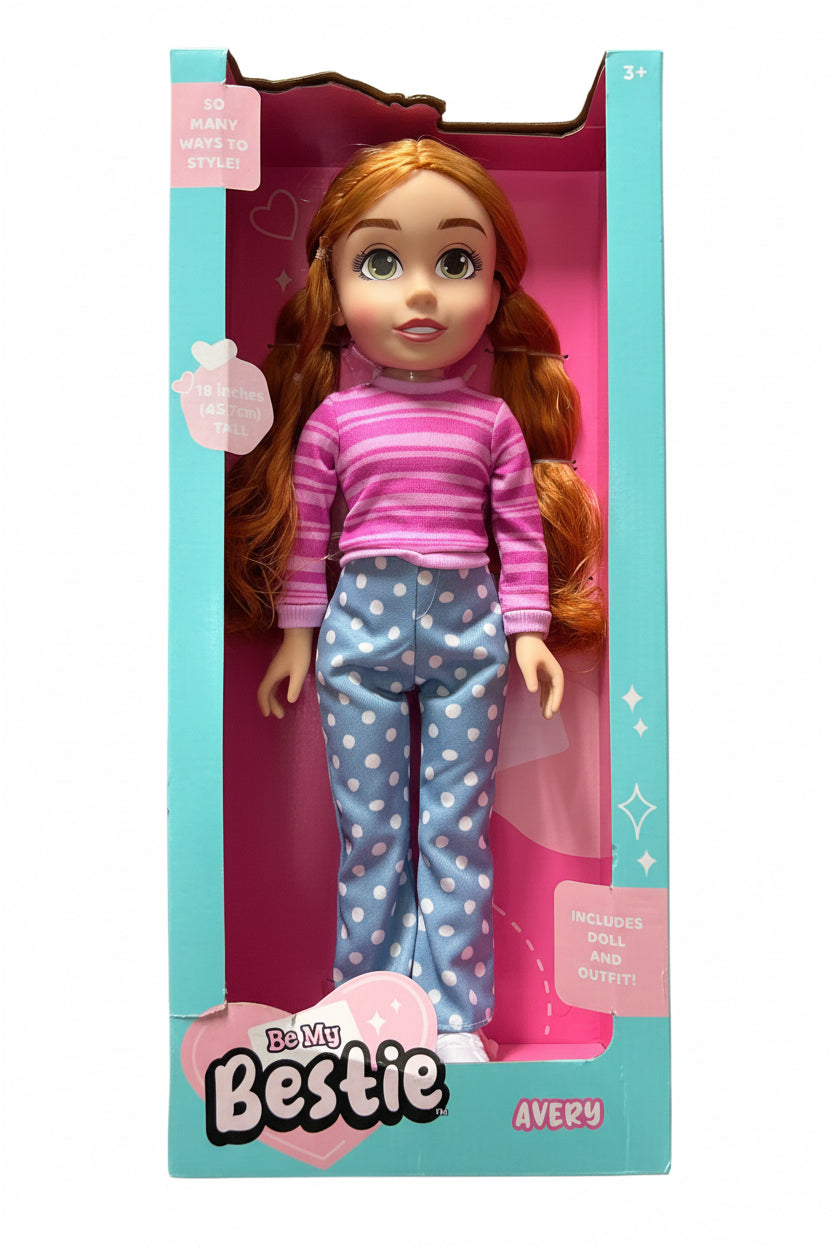 Be My Bestie Doll Avery Pink Sweater
