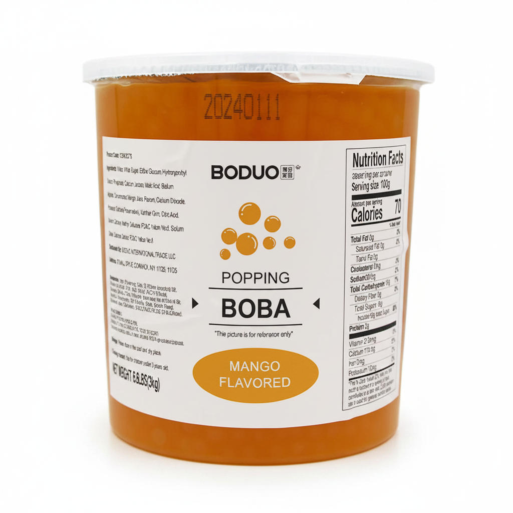 Mango Flavored Popping Boba (Best By 18/07/2026)