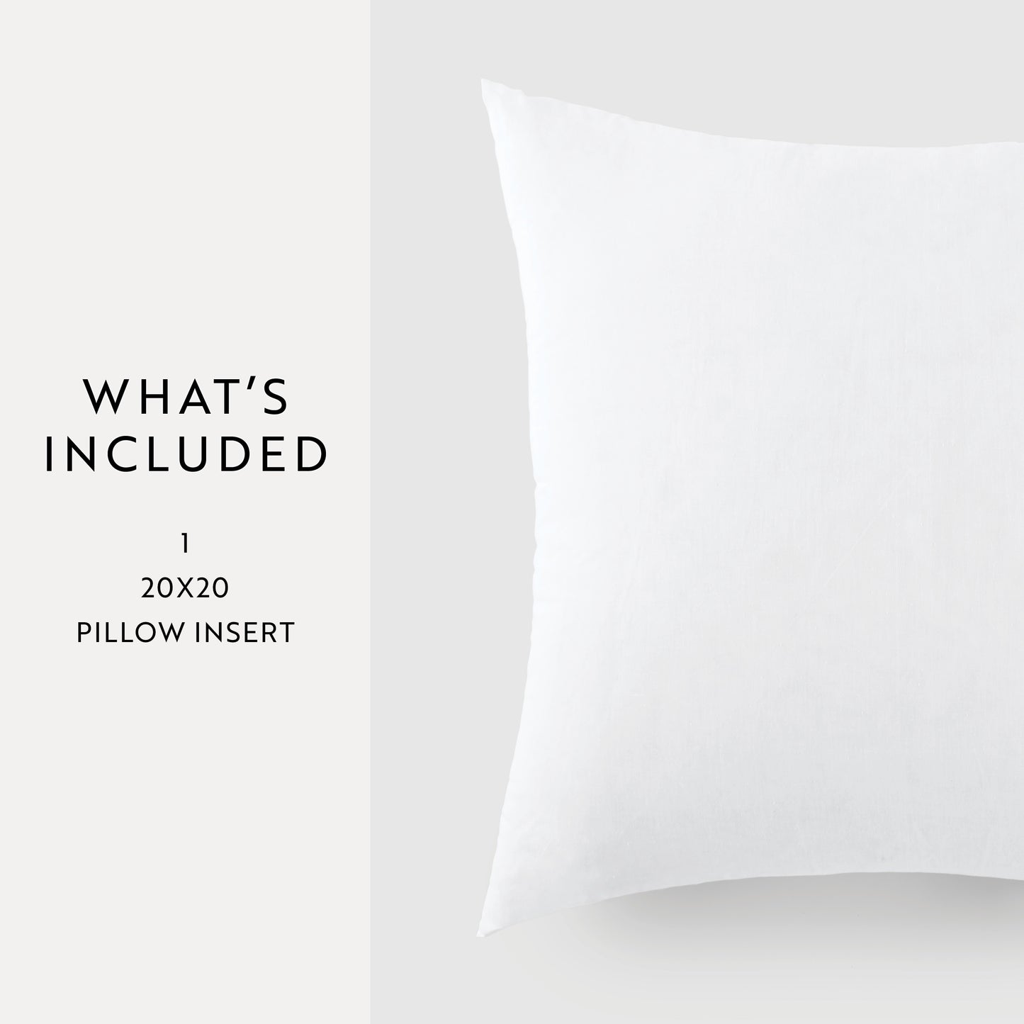 Cotton Throw Decor Pillow Insert with Polyester Fill - White