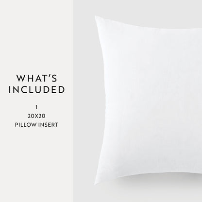 Cotton Throw Decor Pillow Insert with Polyester Fill - White