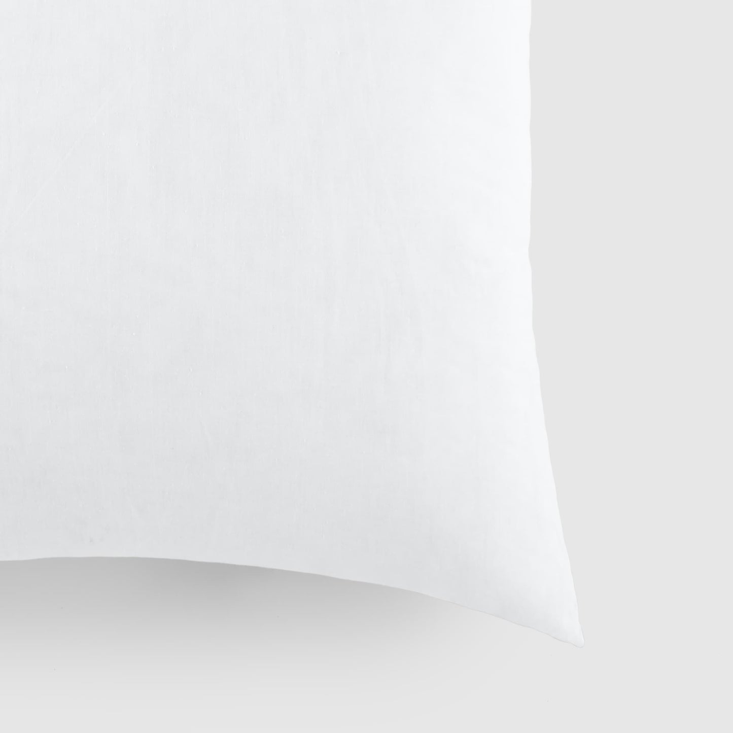 Cotton Throw Decor Pillow Insert with Polyester Fill - White