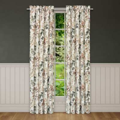 Royal Court Evergreen Rod Pocket Light-Filtering Set of 2 Curtain Panel 41 x 84 Inch