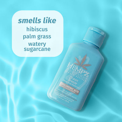 Hempz Mini Ocean Breeze Herbal Body Moisturizer With Hyaluronic Acid 2.25 Oz.