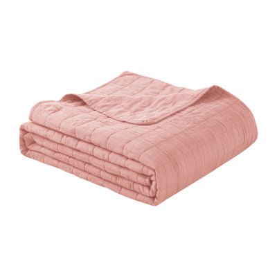 Swift Home Twin/Twin XL Lightweight Oversized Enzyme Washed Crinkle Quilt Coverlet Bedspread Set