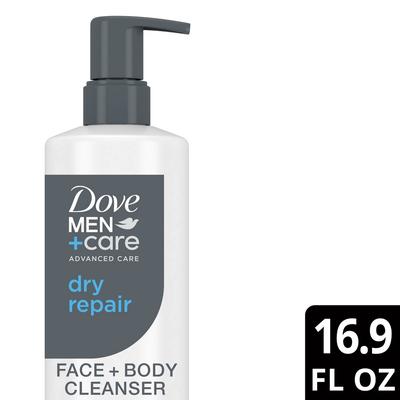 Dove Men+Care Advanced Care Repair Men S Face + Body Cleanser Shea Butter Dry Skin 16.9 Oz