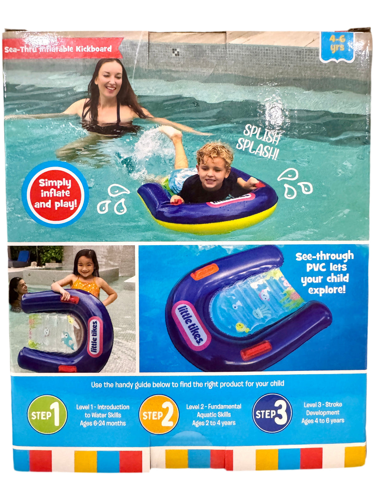 PoolCandy Little Tikes Ride-On Inflatable Kickboard With Window