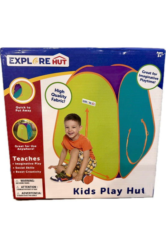 Explore Hut Kids Play Tent – Pop-Up Playhouse for Ages 3+
