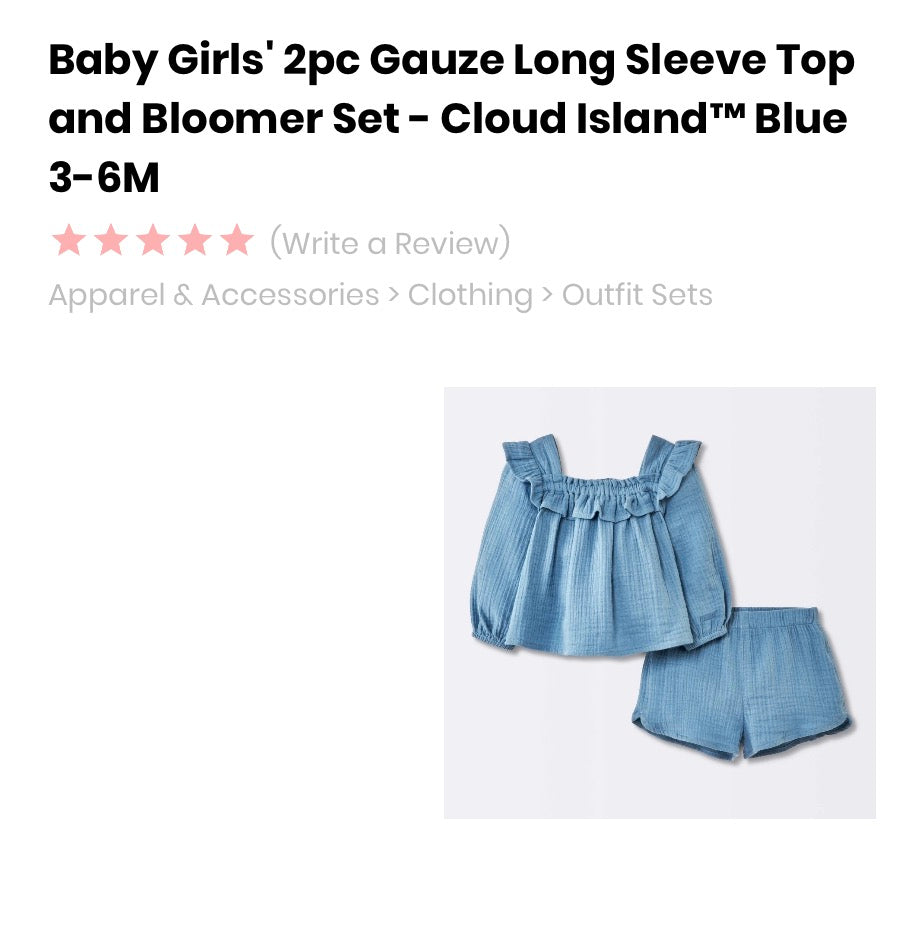 CASE OF 12 Girls 2pc Outfits 3-6 Months
