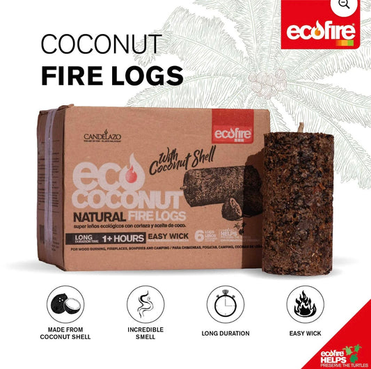 EcoFire - Coconut Natural Fire Logs (6Logs per case)