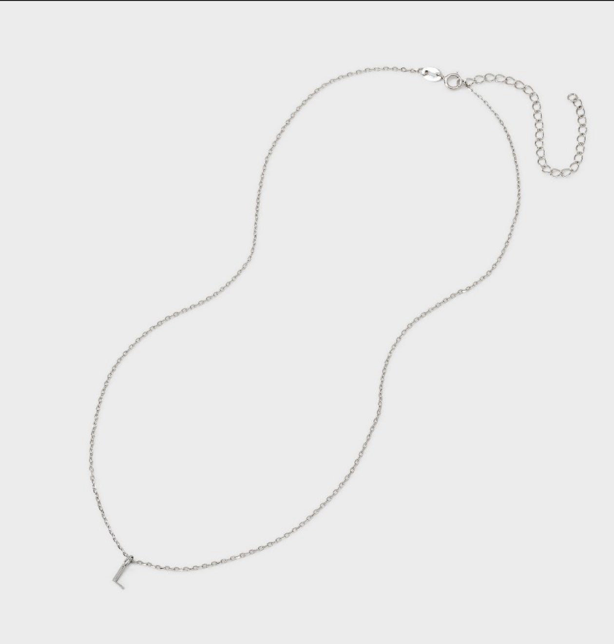 Silver Initial “L” Pendant Necklace – Minimalist Charm Jewelry