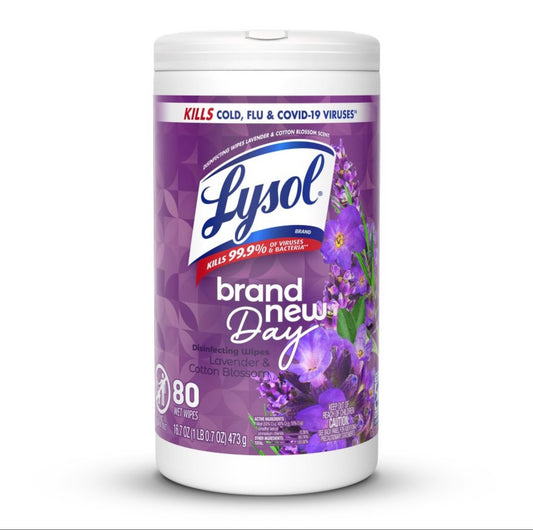 Lysol Lavender Disinfecting Wipes - 80ct Lavender & Cotton Blossom scent